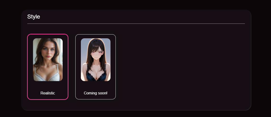Character customization example 1 - facial features