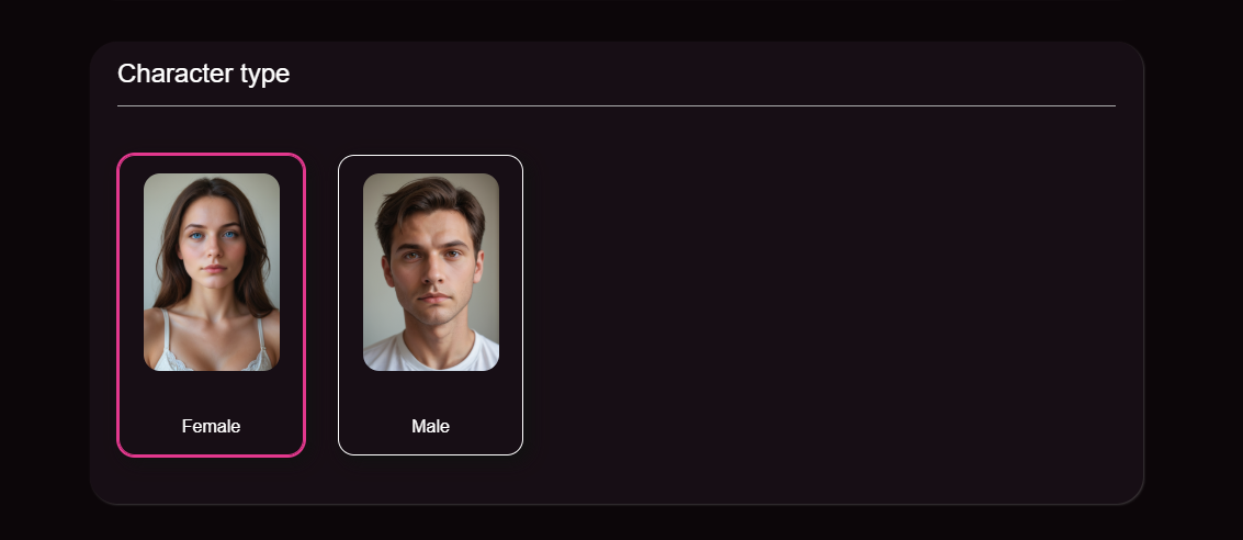 Character customization example 2 - body type