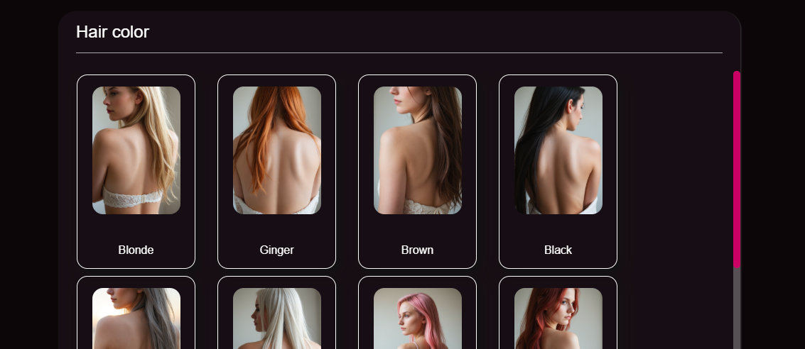 Character customization example 5 - hairstyles